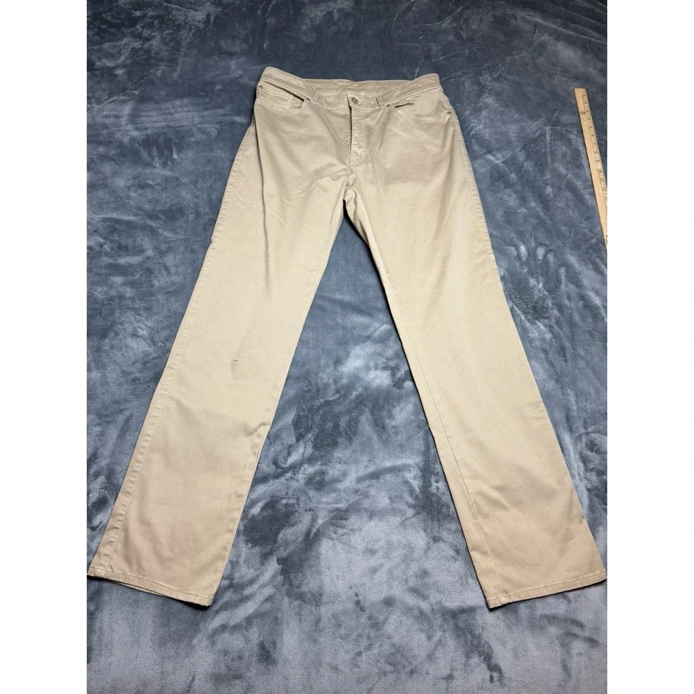 Peter Millar Pants Mens 36x32 Tan Chino Stretch 5 Pocket Regular Fit Casual